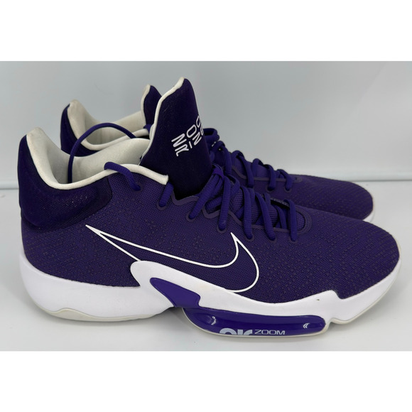 Nike Zoom Air Rize II TB CZ5023-500 Purple and White Athletic Sneakers Size 16 - Picture 4 of 12